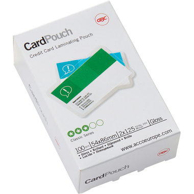 GBC Laminiertasche 54×86mm 3740300 glanz, 125my 100 Stück