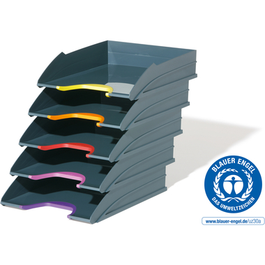 DURABLE Briefkorb-Set Varicolor 770557 grau/bunt 5-teilig