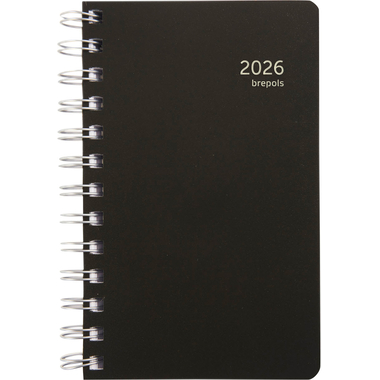 BREPOLS Agenda Building Polyprop 2026 0.414.4910 1T/1S schwarz 10.5x17cm