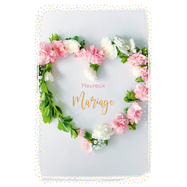 ABC Hochzeitskarte FR B6 53110 Blütenherz