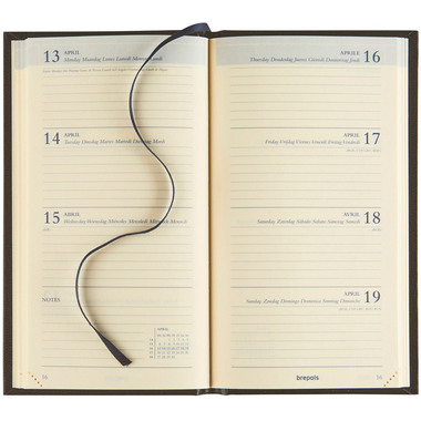 BREPOLS Agenda Interplan Toile 2027 0.736.2065 1W/2S ass. 8.9x16cm