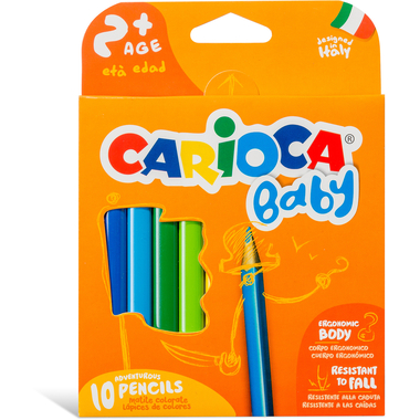 CARIOCA Crayons de couleu Baby 42819M 10 pièces