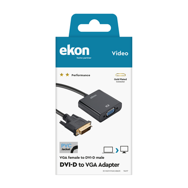 Adapter DVI-D-Stecker auf VGA-Buchse | Ekon