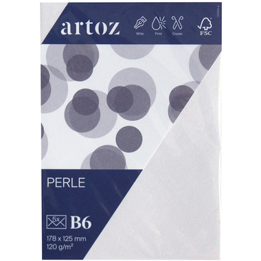 ARTOZ Buste Perle B6 118364182 120g, bianco 5 pezzi