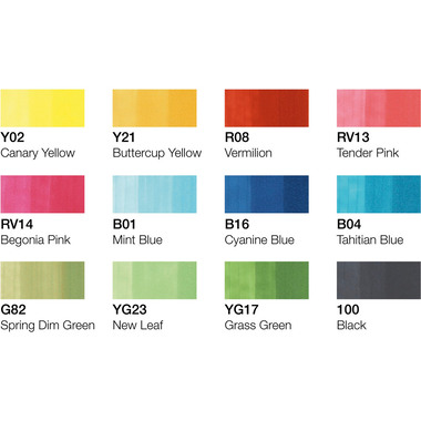 COPIC Marker Classic 20075706 spring colours, 12 pcs.