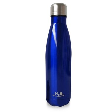 Bottiglia riutilizzabile H2O con capacità 750ml realizzata in acciaio inox 18/8 di alta qualità