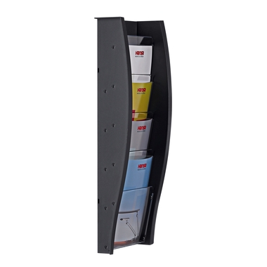 STYRO Wandprospekthalter A5 128-350.0292 anthrazit 5 Fächer