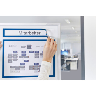 MAGNETOPLAN Magnetrahmen magnetofix 1131803 blau, Topsign 319x52mm 5 Stk.