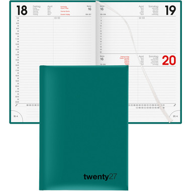 BIELLA Geschäftsagenda Colorful 2027 809701090027U 1T/1S petrol ML 14.5x20.5cm