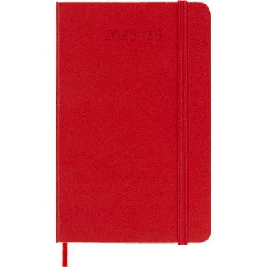MOLESKINE Wochen-Notizkalender 25/26 DHF218WN2Y26 18M liniert HC rot 9x14cm