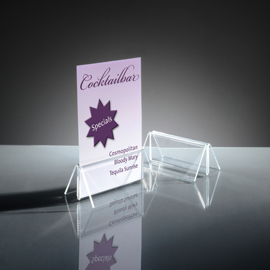 SIGEL Sostegno biglietti Acryl TA150 100x50mm 2 pezzi