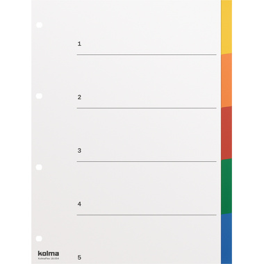 KOLMA Répertoires PP KolmaFlex A4 18.054.20 multicouleur 5 div.