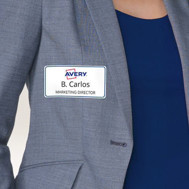 AVERY ZWECKFORM Namensetiketten L4787-20 weiss/blau 80x50mm 200 Stück