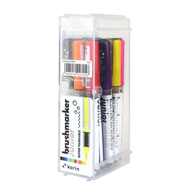 KARIN Brush Marker JUNIOR + blender 27C10 Basic colours 12 Stück