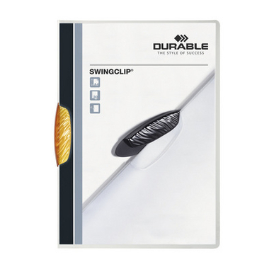 DURABLE Classeur à pince SWINGCLIP 226009 pour 30 feuilles A4 orange