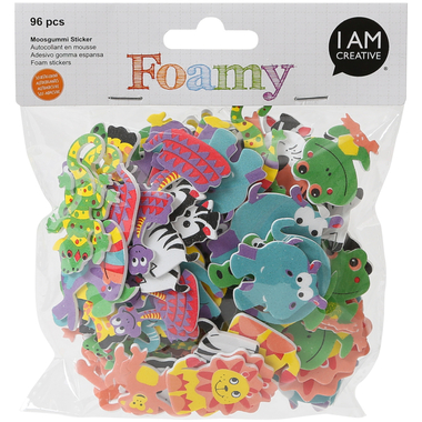 I AM CREATIVE Foamy 4019.06 Animaux de la jungle 96 pcs.