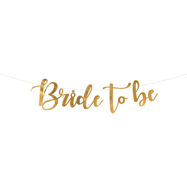 PARTYDECO Guirlande 80x19cm GRL85-019M Bride to be, doré