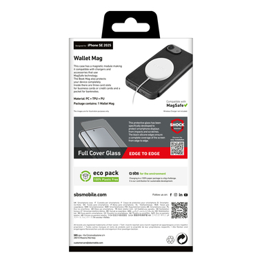 Schwarzes Buchcover für iPhone 16e MagSafe kompatibel | SBS