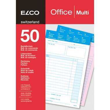 ELCO Multifunktions Formular A5 74595.19 60g 50x2 Blatt