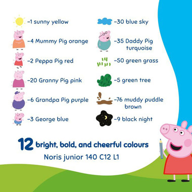 STAEDTLER Crayons couleur Noris PeppaPig 140C12L1 assorti 12 pièces