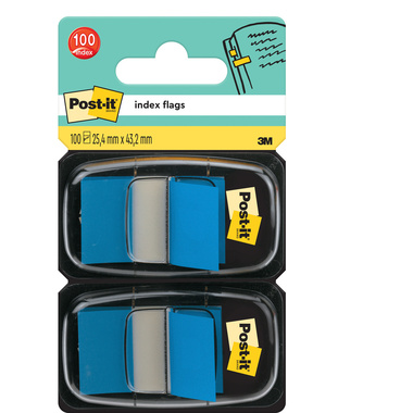 POST-IT Index 2-set 25,4x43,2mm 680-B2 bleu 2x50 pcs.