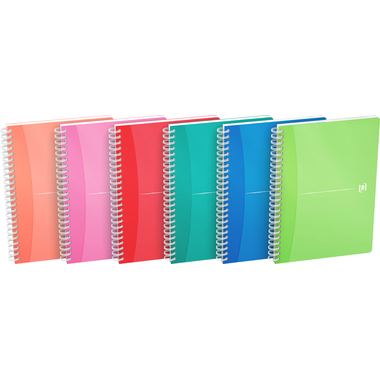 OXFORD Cahier spirale MyColours A5 100104780 ass., ligné 90 feuil.