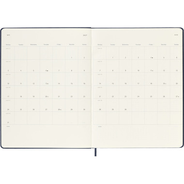 MOLESKINE Agenda Classic X-Large 2027 DHB2012WN4Y27 1W/1S saphir HC 19x25cm