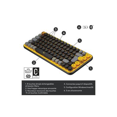 Logitech Keyboard POP Keys Blast Yellow