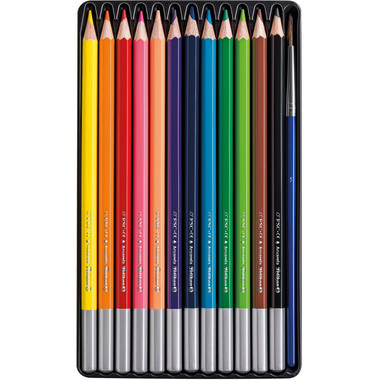 PELIKAN Crayons aquarelle avec brosse 700672 12 couleurs