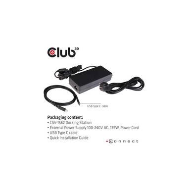 Club 3D Docking Station CSV-1562 USB-C 3.2 Gen1 Triple 4K