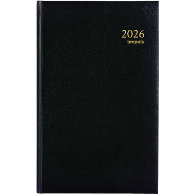 BREPOLS Agenda Saturnus Basic 2026 0.015.1255 1T/1S schwarz 13x20.8cm