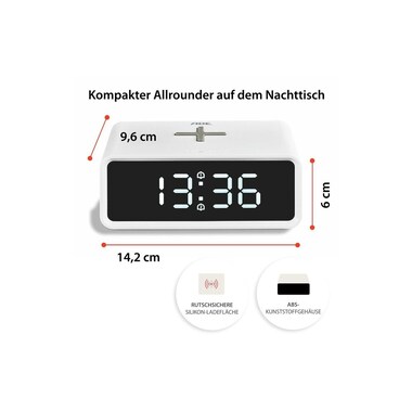 ADE Digitalwecker mit Temperaturanzeige