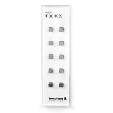 TRENDFORM Aimants KUBIQ TF19B set de 10 argenté