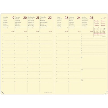 QUO-VADIS Agenda Silk Aff.Prest. 2026 2851021Q 1S/2P verde ML 10x15cm