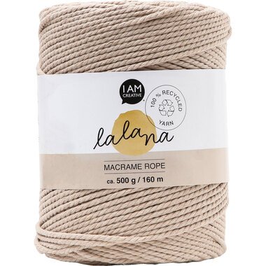 I AM CREATIVE Macrame Rope 6203.03 beigee 2mm, 500g