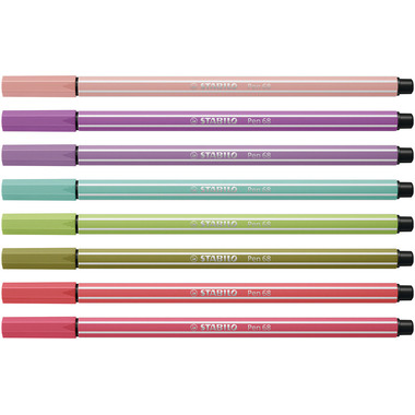 STABILO Fasermaler Pen 68 1.1mm 68/8-02 ass. 8 Stück