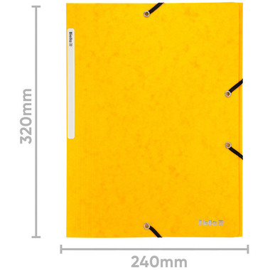BIELLA Dossier ferm. Élastique A4 17840120U jaune, 355gm2 200 flls.