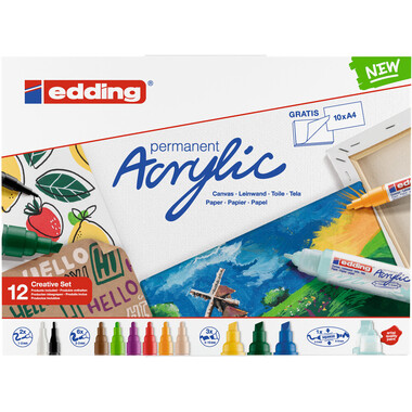 EDDING Acrylmarker acrylic-12S Creativeset basic 12 pcs.
