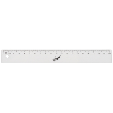 BÜROLINE Massstab 20cm 303401 unzerbrechlich transparent