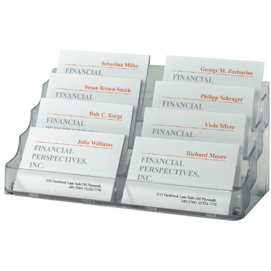 SIGEL Display biglietto da visita VA138 transp. 8 scomp., 560 carte