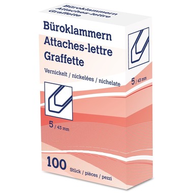 NEUTRAL Büroklammern Nr. 5 6208 43mm vernickelt 100 Stk.