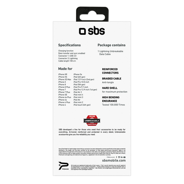 Cavo dati e ricarica USB - Lightning ultraresistente