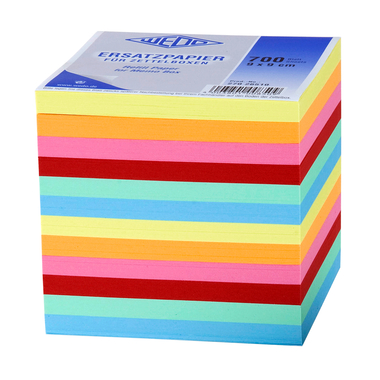 WEDO Ersatzzettel 9x9cm 27026510 lose 700Bl. farbig assortiert