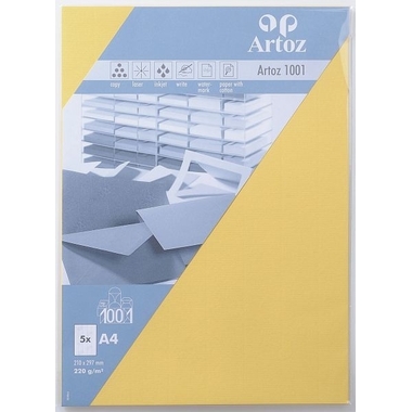 ARTOZ Karten 1001 A4 107696142 220g, lichtgelb 5 Blatt