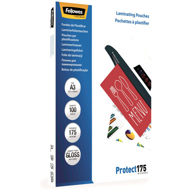 FELLOWES Laminiertasche A3 5308803 glanz, 175my 100 Stk