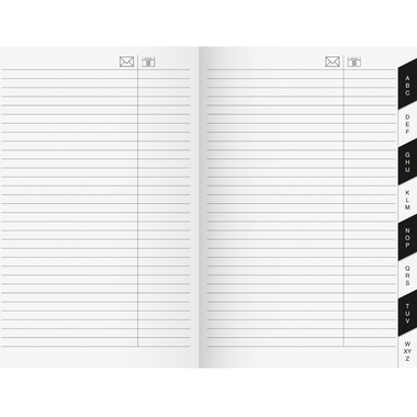 RIDOIDE Uni-Planer Adressregister 7048040.26 16 Seiten 10.4x15.3cm