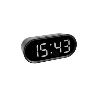 TFA Dostmann Digital Alarm Clock Black/White