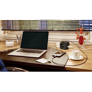 STEFFEN Cubo multipresa CUBE 8x T13 + 1x USB-C PD 18 W, Antracite