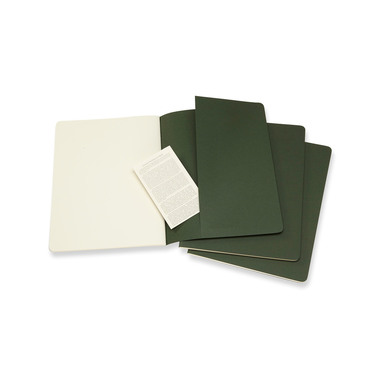 MOLESKINE Cahier XL, 3x, Blanko 855358 Myrtengrün 3 Stück