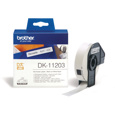 PTOUCH Ordner-Etiketten 17x87mm DK-11203 QL-500/550 300 Stk./Rolle